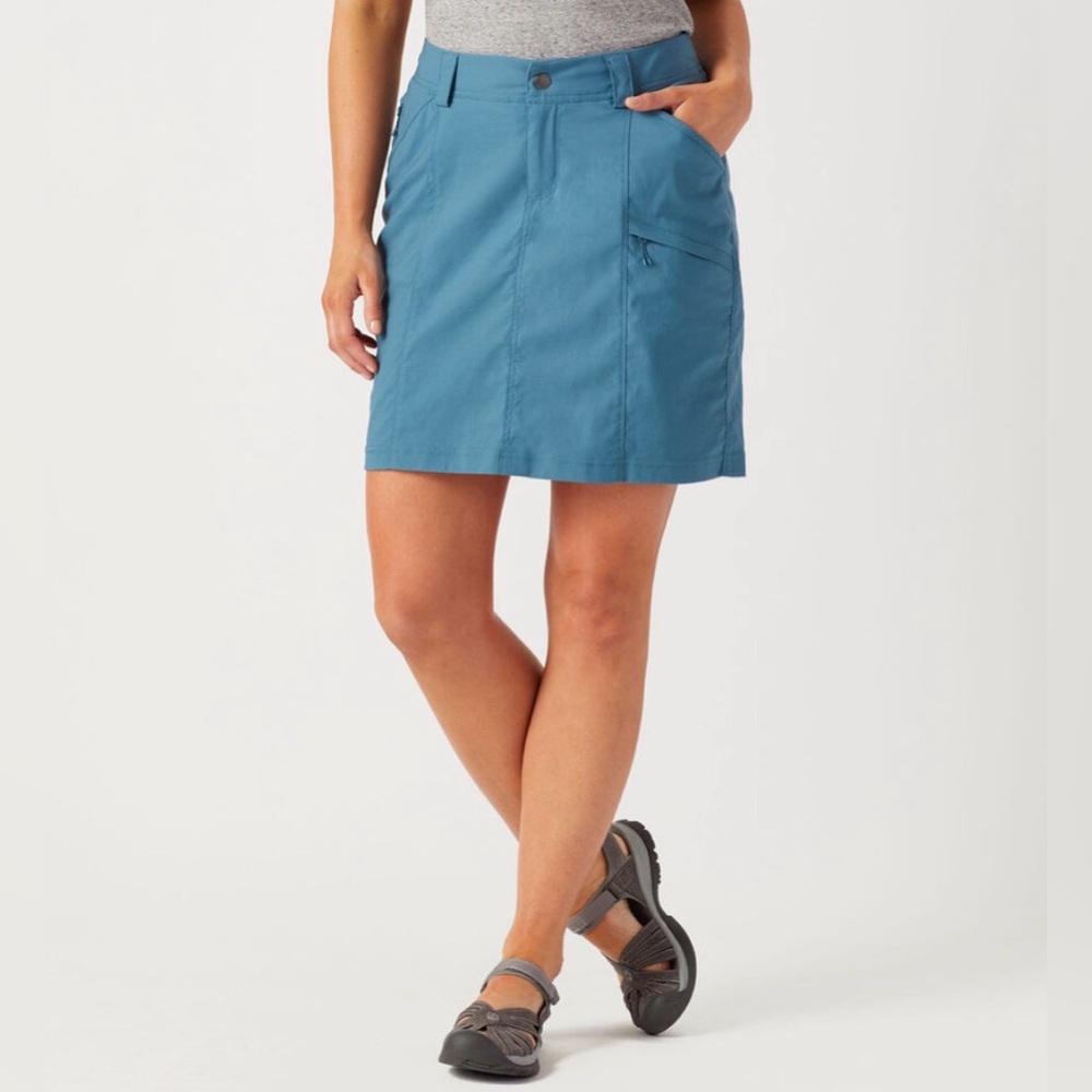 Duluth Trading Co Dry on the Fly Skort Snap Waist Teal Size 18